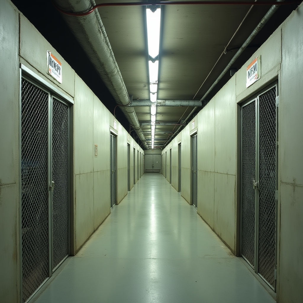 Underground storage level of a residential apartment building in Santiago